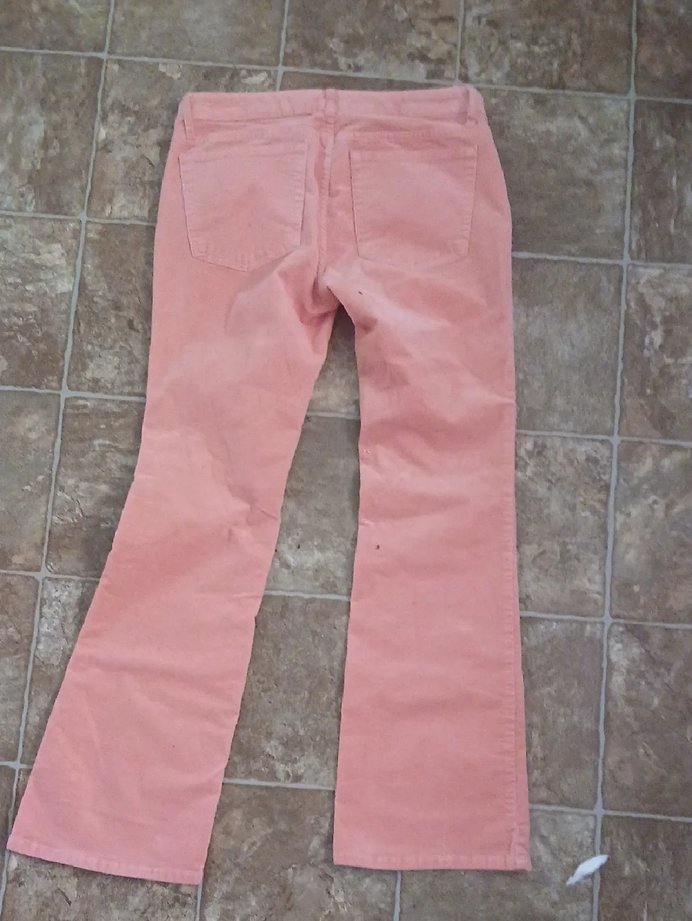 EUC Wild Fable Flare Low Rise Coral Pink Corduroy  Pants Size 8 - Picture 5 of 6